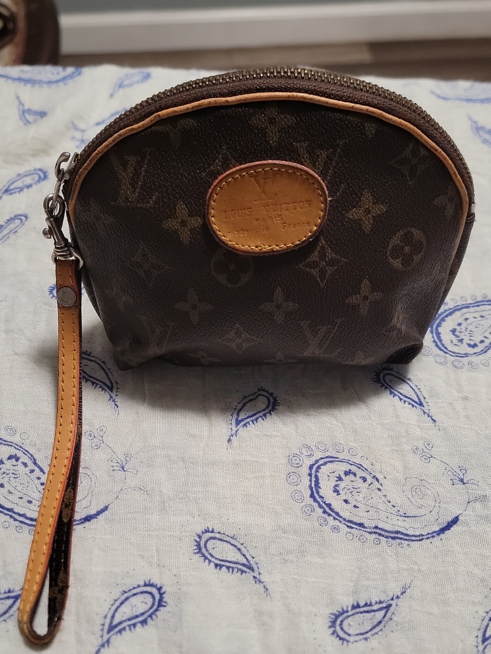 Louis Vuitton Brown Monogram Wristlet Pouch